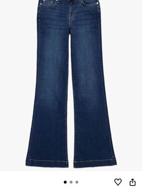 7 For All Mankind Dojo Dark Blue Wide Leg Jeans